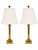 Vintage Baldwin solid brass column table lamps