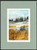 Vertical watercolor painting of a burning brush pile with white smoke on a snowy field next to a marsh pond with golden grass by Mike Driscoll