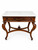 Antique American Victorian Walnut Side Table | Eastlake Renaissance Revival Marble Top Parlor Table, c. 1880