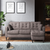 Eden Pewter beige l shaped reversible corner sofa 3 seater fabric living room curved sofa cheap