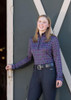 Ice Fil® Lite Long Sleeve Riding Shirt - Blackberry Plaid
