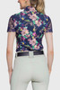 NEW SIZING!! Kastel Denmark UV Shirt - Lace Cap Sleeve Navy Lush Garden