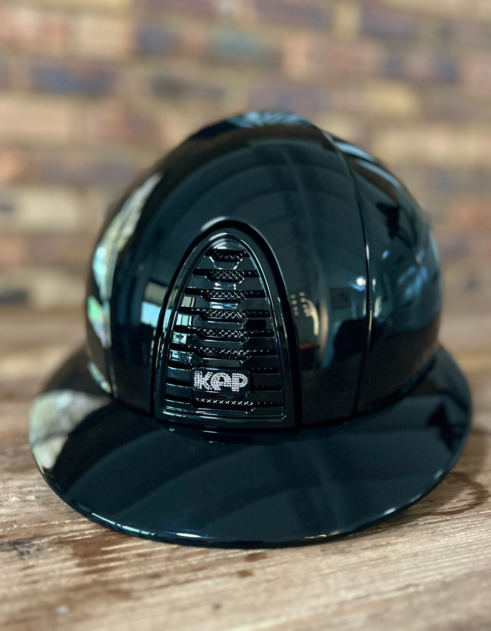 IN STOCK KEP CROMO 2.0 HELMET POLISH BLACK BLACK CRISTALLI LOGO