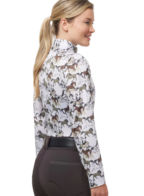 Summer Riding Shirts Summer Ride Ice Fil® Long Sleeve Equestrian Shirt - Opal Roam Free ...
