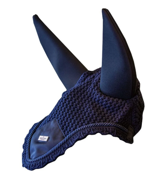 Ear Net Rite EQUESTRIAN STOCKHOLM - PADDED EAR NET - PLAIN NAVY - FULL - The ...