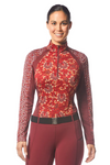 Always Cool Ice Fil® Long Sleeve Shirt - Ruby Lucky Paisley/ Sangria