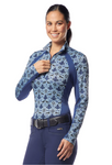 Always Cool Ice Fil® Long Sleeve Shirt - Ink Painted Horse/ True Blue