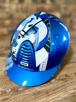 IN STOCK: KEP - CROMO 2.0 HELMET - METAL ROYAL BLUE - LEATHER 3D PEGASUS