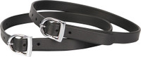 Leather spur straps - black