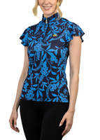 Kastel Denmark UV Shirt - Periwinkle Climbing Vine Flutter Sleeve