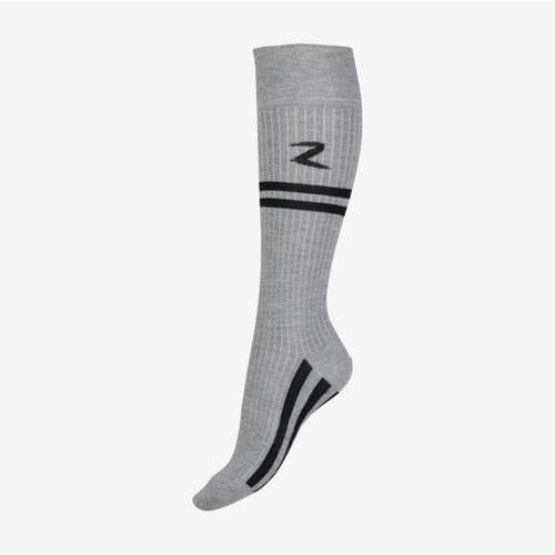Super Stretch Stripe Riding Knee Socks - Ash Grey/Black Super Stretch Stripe Riding Knee Socks - Ash Grey/Black
