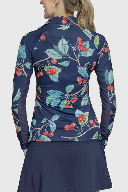 NEW SIZING!! Kastel Denmark UV Shirt - Navy Cherries -