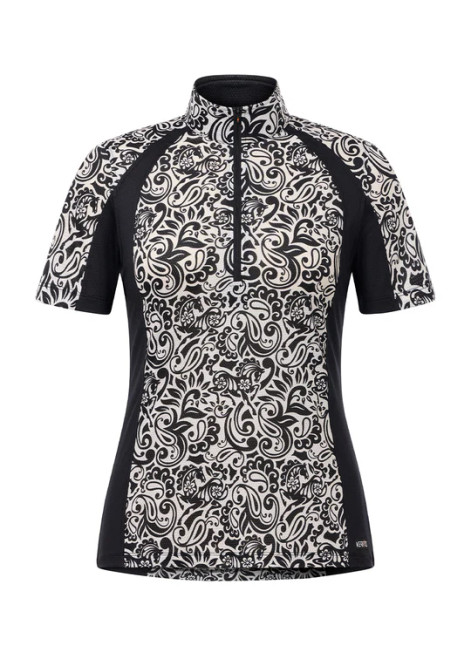 KERRITS - Equibreeze Ice Fil® Short Sleeve - SOFT WHITE POSH PAISLEY