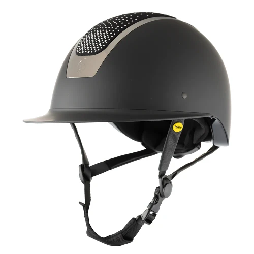 Equinavia Crown MIPS Helmet - Black / Silver Crystals