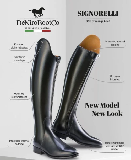 IN STOCK: DeNiro Signorelli  Dressage Boot - Indaco Blue EU38 MC/M