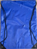 Drawstring Nylon Tote Bag 16"W x 15"H x 2.5"D (Royal Blue)