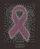 Ribbon Spray sparkle Cancer Awareness Rhinestone Transfer