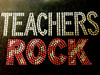 Teachers Rock School Rhinestone Transfer