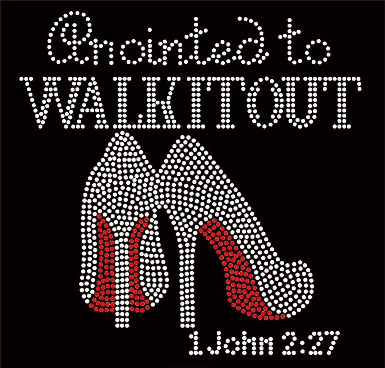 I'm Walking in God's Favor Heel Stiletto Religious Rhinestone Transfer ...