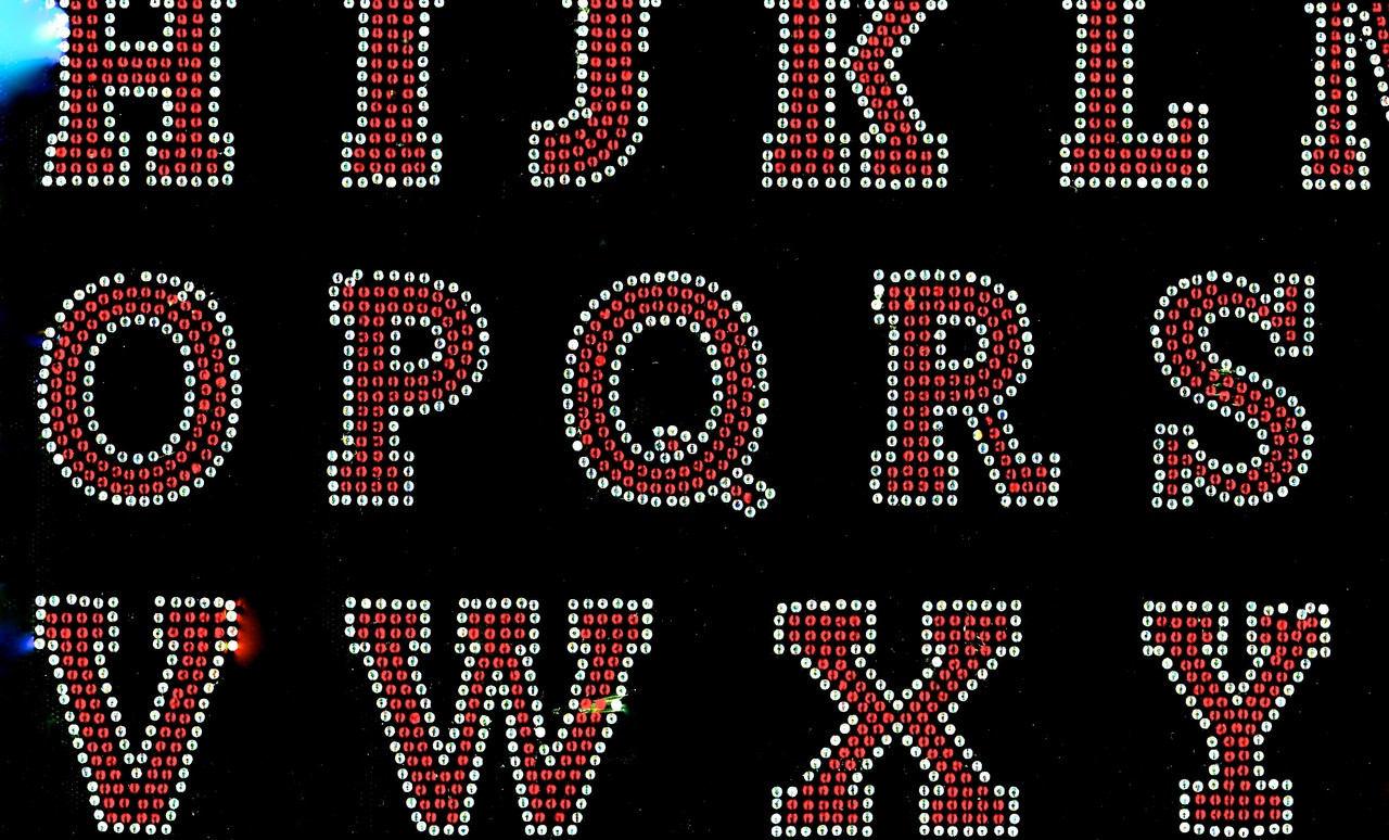 2.5 BOLD Letter Alphabet Roman Font (Clear & Topaz 26 letters) Rhinestone  Transfers - Texas Rhinestone