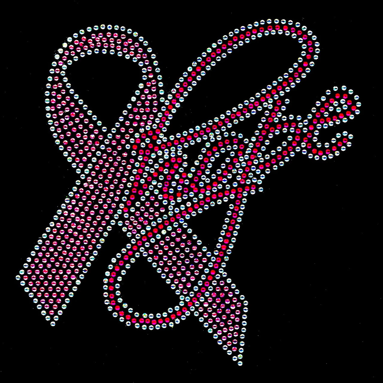 Cancer Ribbon Rhinestone Hope Breast Cancer Ribbon Awareness Pink and Fuchsia Rhinestone ...