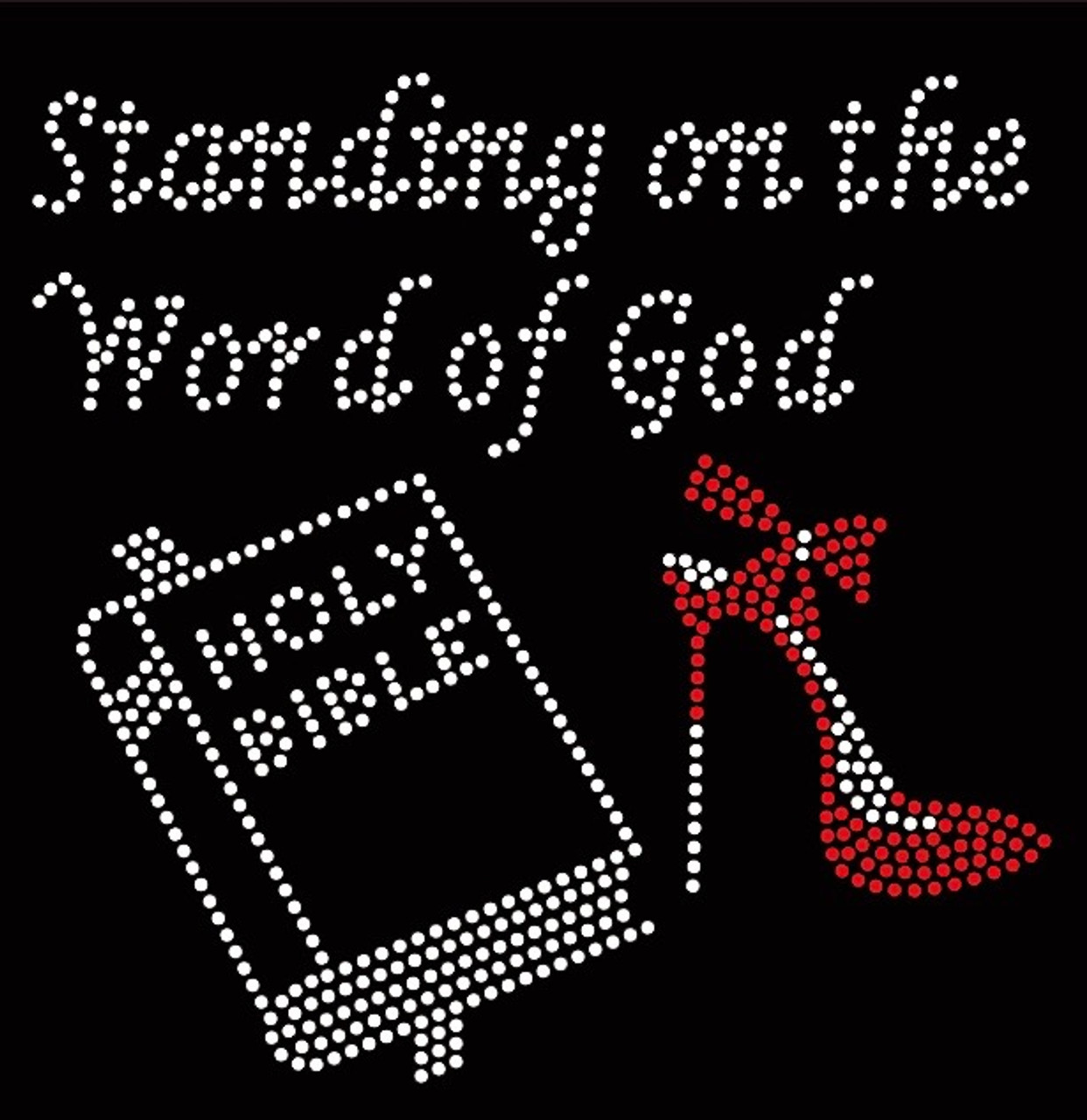 (Bible) Standing on the word of God Heel Stiletto Religious Rhinestone ...