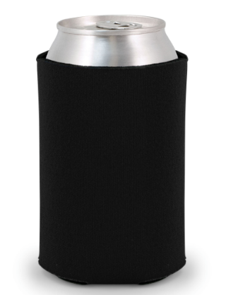 Black Plain Koozie or Can cooler Texas Rhinestone