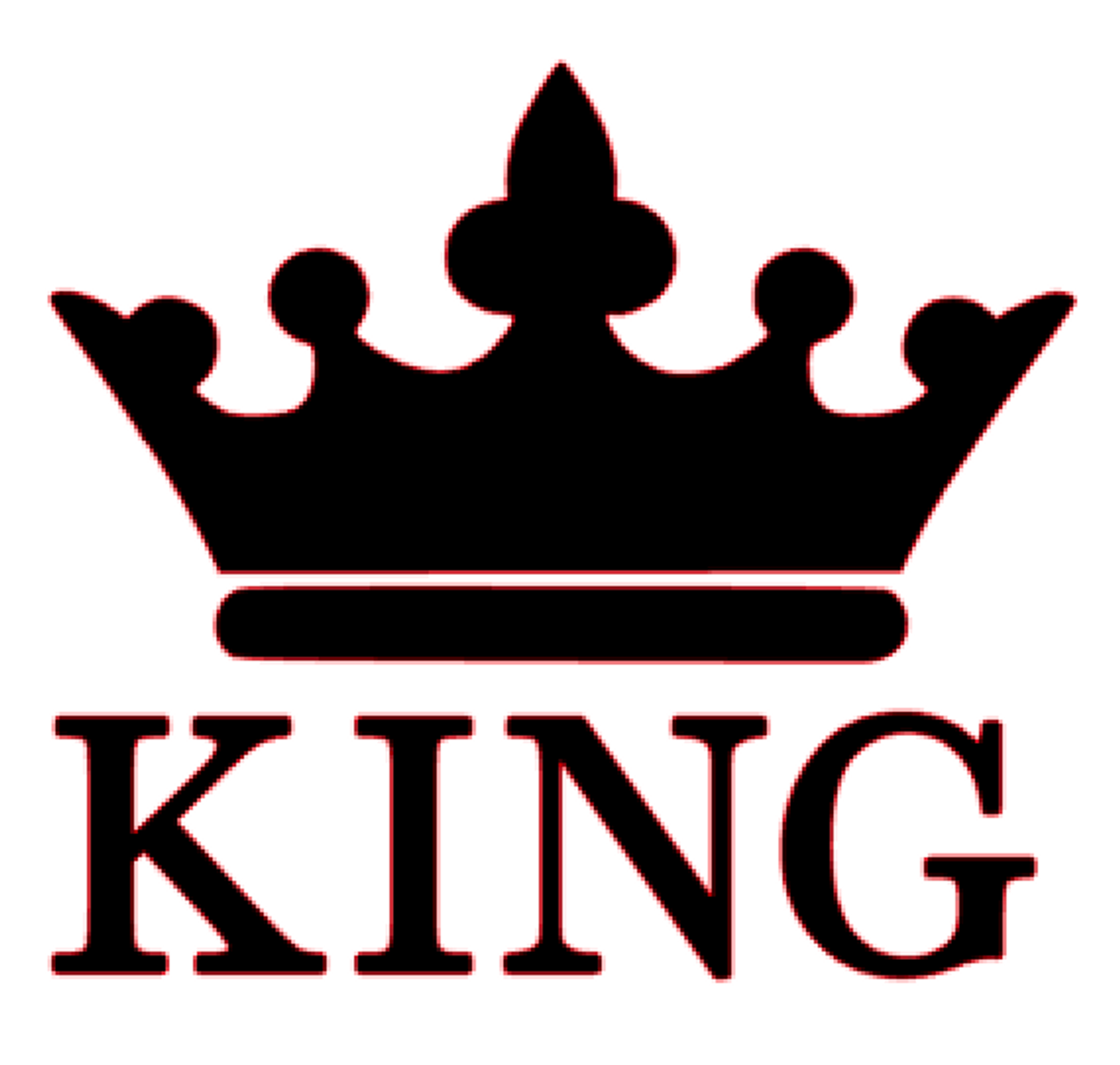 ( King Crown Vinyl Transfer (Black) - Texas Rhinestone