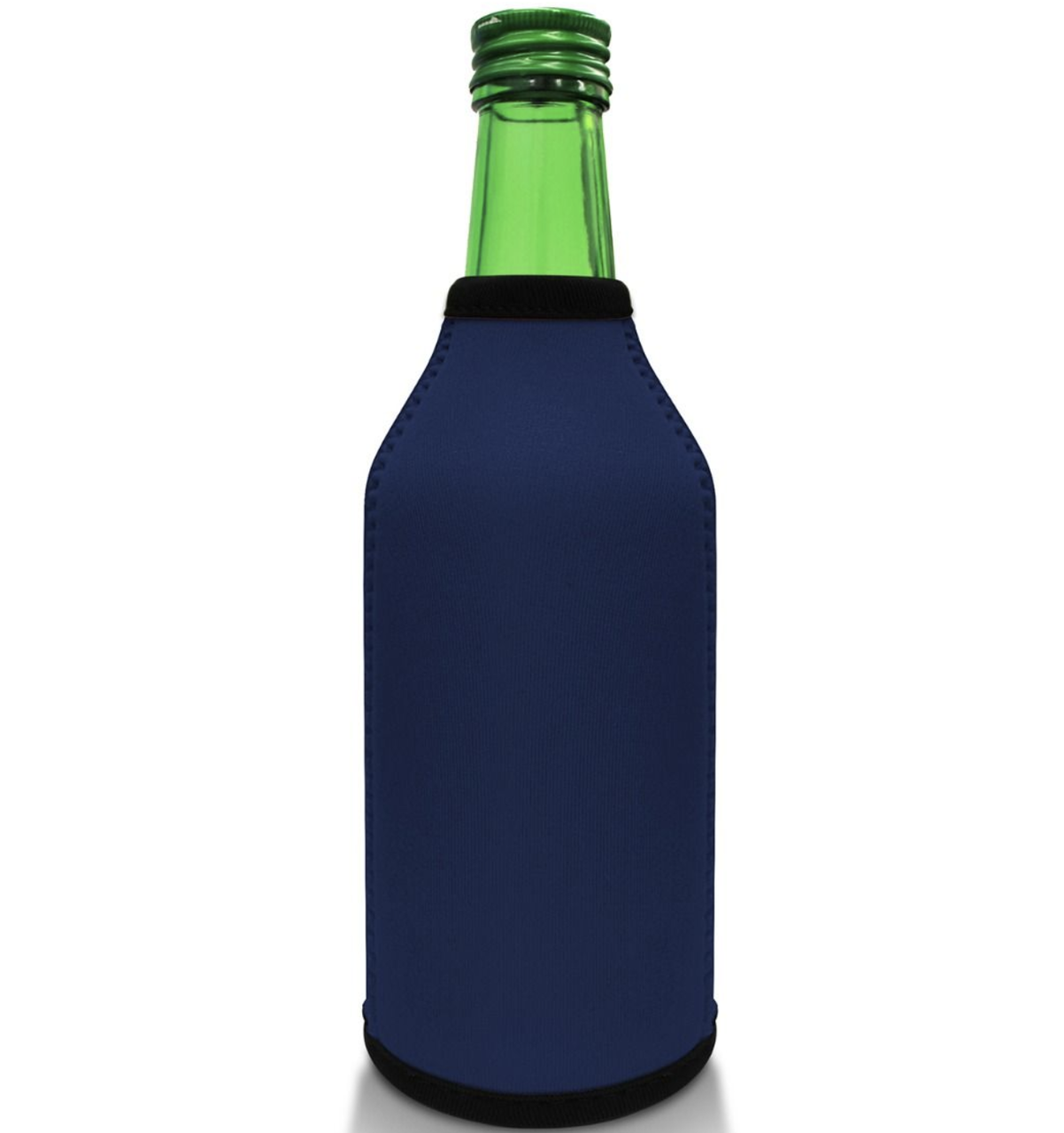 Navy Blue Bottle Koozie Neoprene - Texas Rhinestone