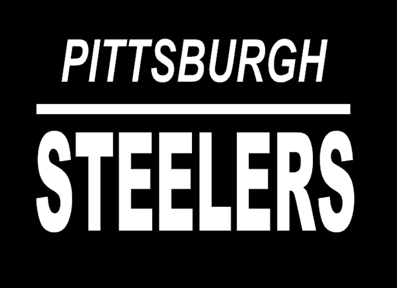 steelers logo black and white