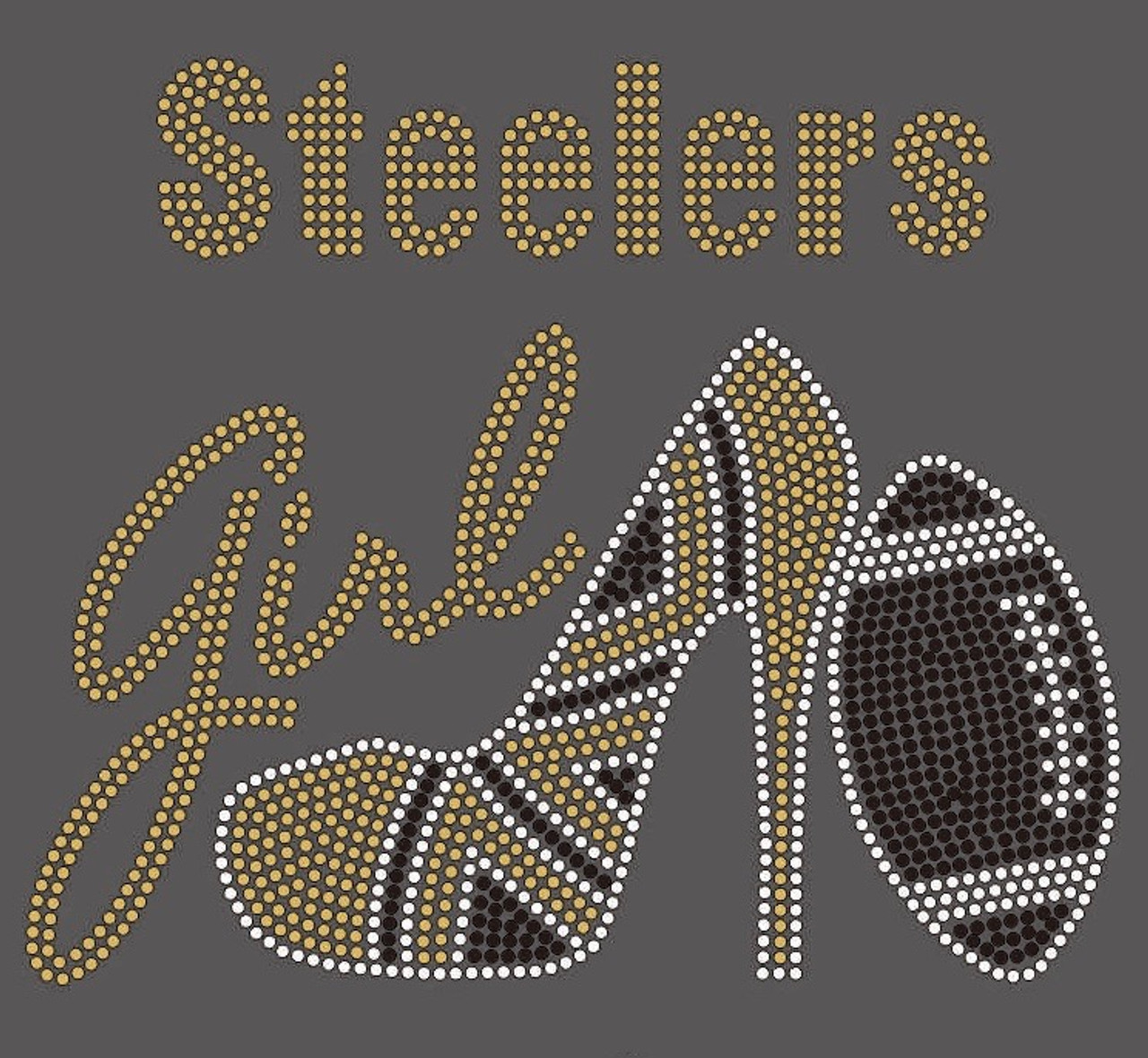 Steelers Football Rhinestone Template Rhinestone SVG Cricut 