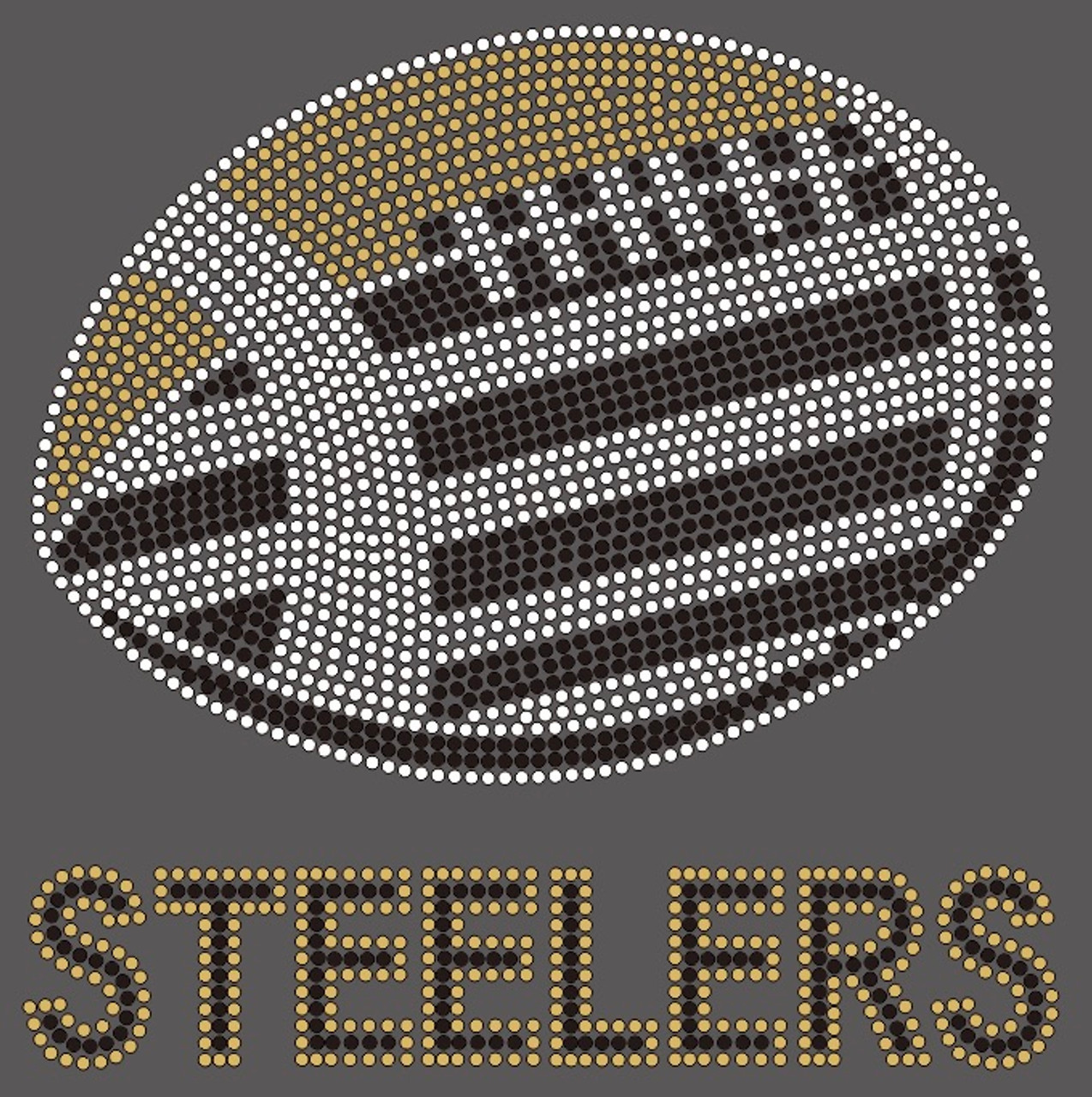 Steelers football custom Rhinestone Transfer - Texas Rhinestone