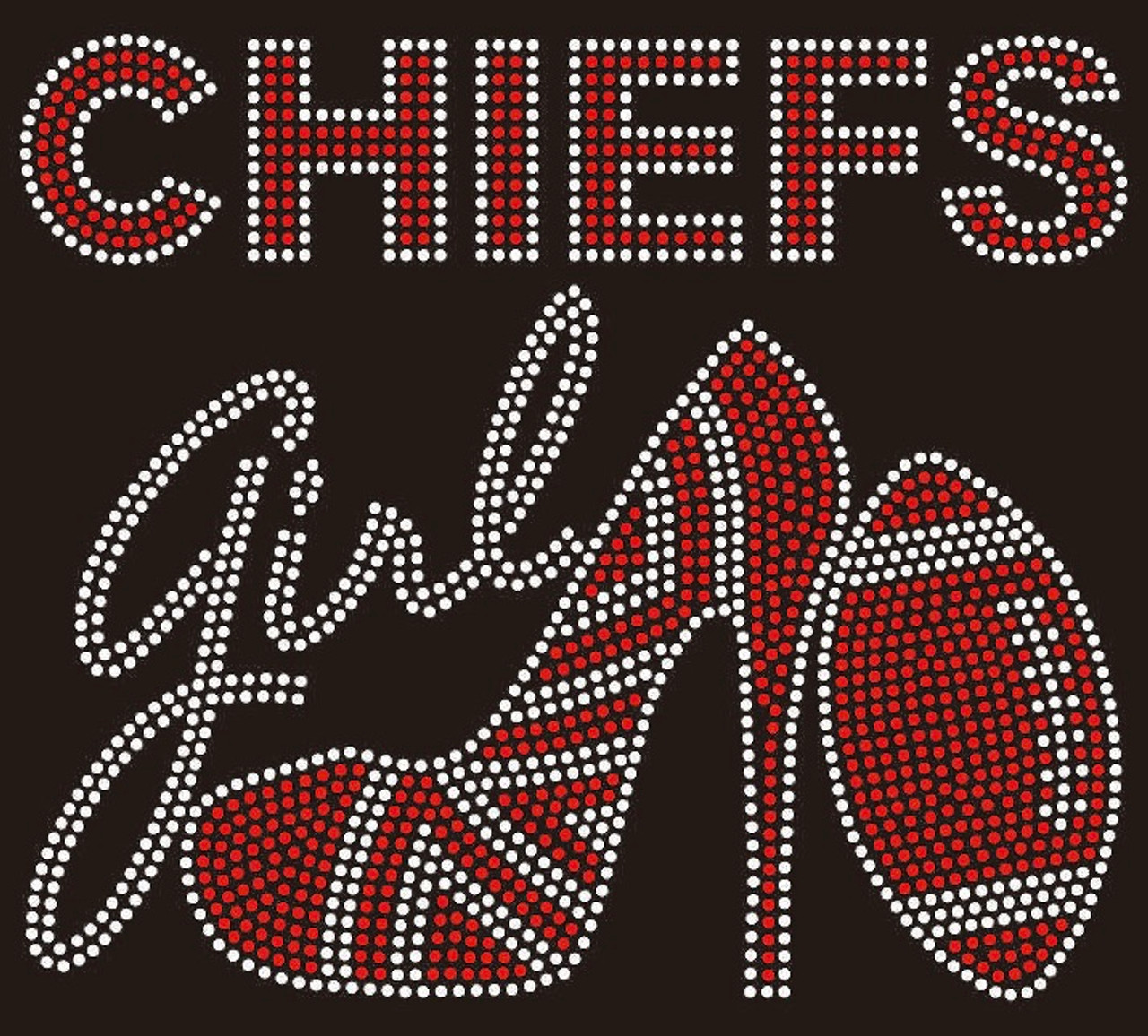 Lions Basketball Cheer Team Shirt Red and Silver Glitter 