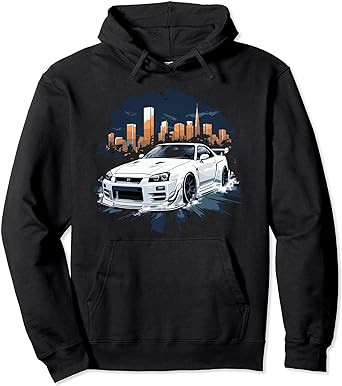 Sweat Vintage JDM Nissan Skyline GT-R R34 - Cadeau Pour Fans De Voitures Japonaises