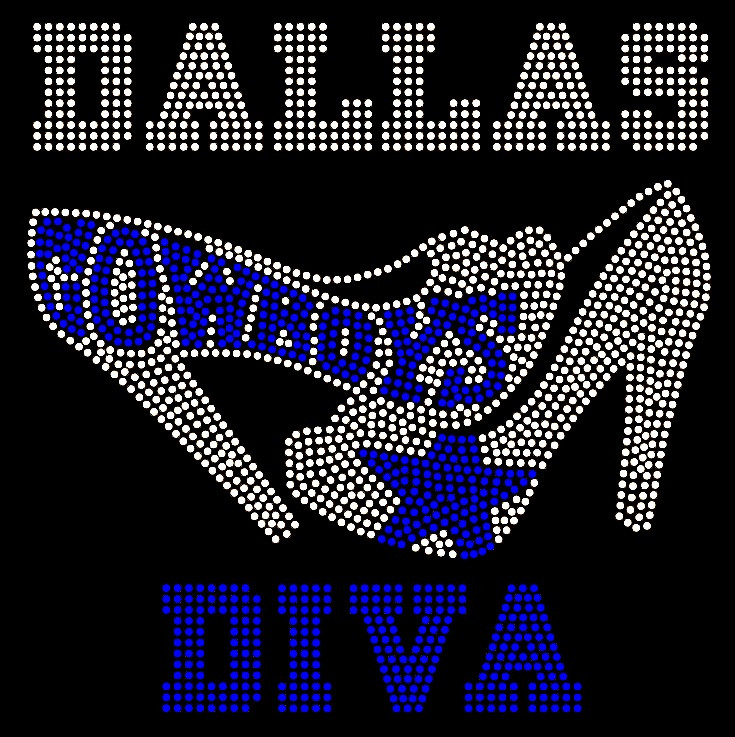 Dallas Cowboys Rhinestone Transfer Cowboys Cheer Rhinestone Template