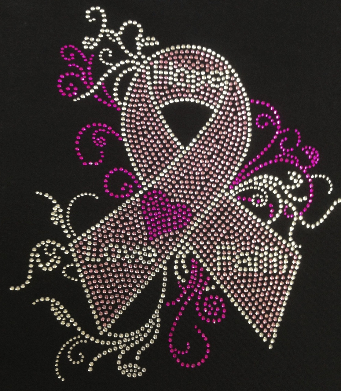 Hope Love Faith flower Breast Cancer Ribbon Awareness design