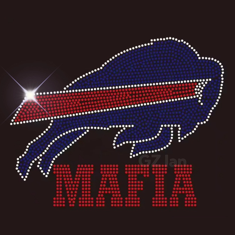 BILLS Mafia Bull football Sports Custom Rhinestone Transfer - Texas ...