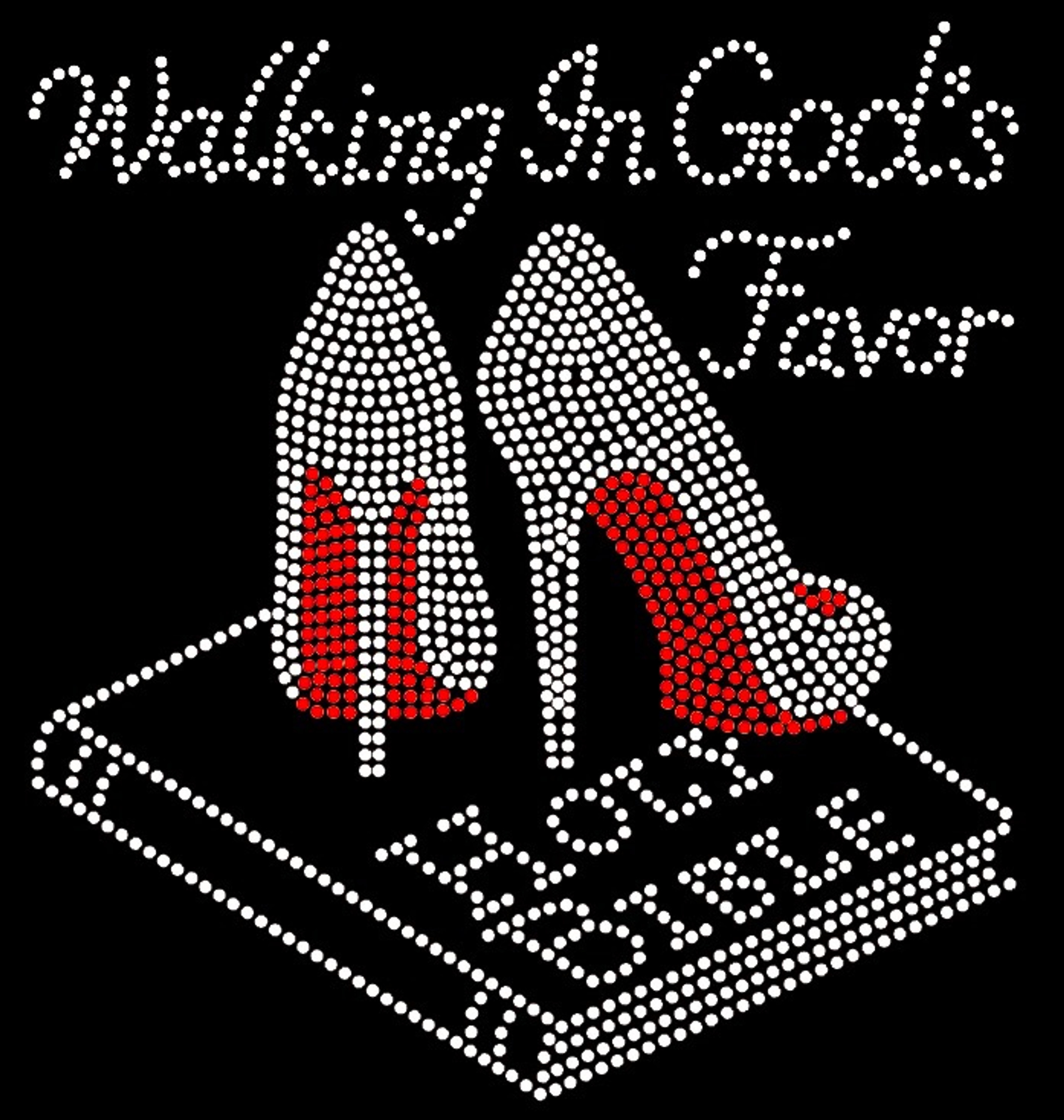 Walking in God's Favor Holy Bible Heel Stiletto Religious Rhinestone ...