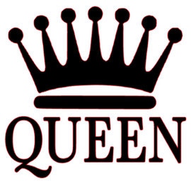 Queen Crown Vinyl Transfer (Black)