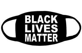 Black Lives Matter 3.2x 4 Vinyl Transfer for Mask (White) (Mask sold separately)