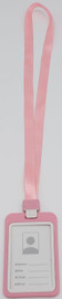 Lanyard whit ID Card Name Tag hard plastic Badge Holder (Vertical) (Pink) Lanyard whit ID Card Name Tag hard plastic Badge Holder (Vertical) (Pink)