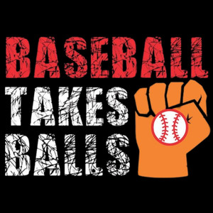 (2 Qty) Baseball Takes Balls DTF transfer