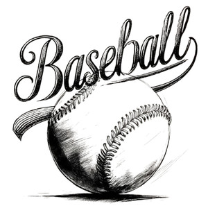 (2 Qty) Baseball Ball Vintage DTF transfer