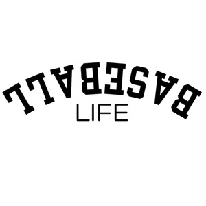 (2 Qty) Baseball Upside Down Life DTF transfer