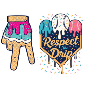 (2 Qty) Respect Drip DTF transfer