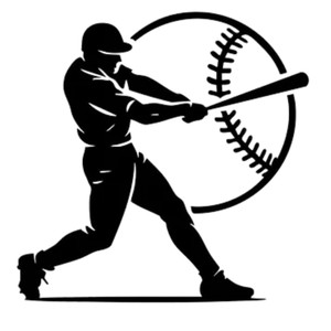 (2 Qty) Player Playing Baseball DTF transfer