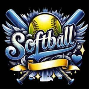 (Qty 2) Softball In Different Colour (Single Piece Each) DTF transfer