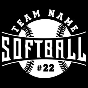 (Qty 2) Customize Team Name Softball In Any Colour DTF transfer
