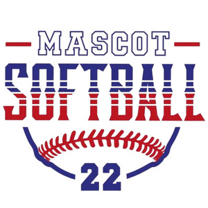 (Qty 2) Mascot Softball DTF transfer