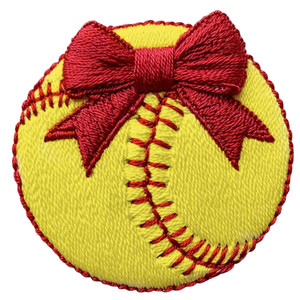 (Qty 2) Softball Red Bow DTF transfer
